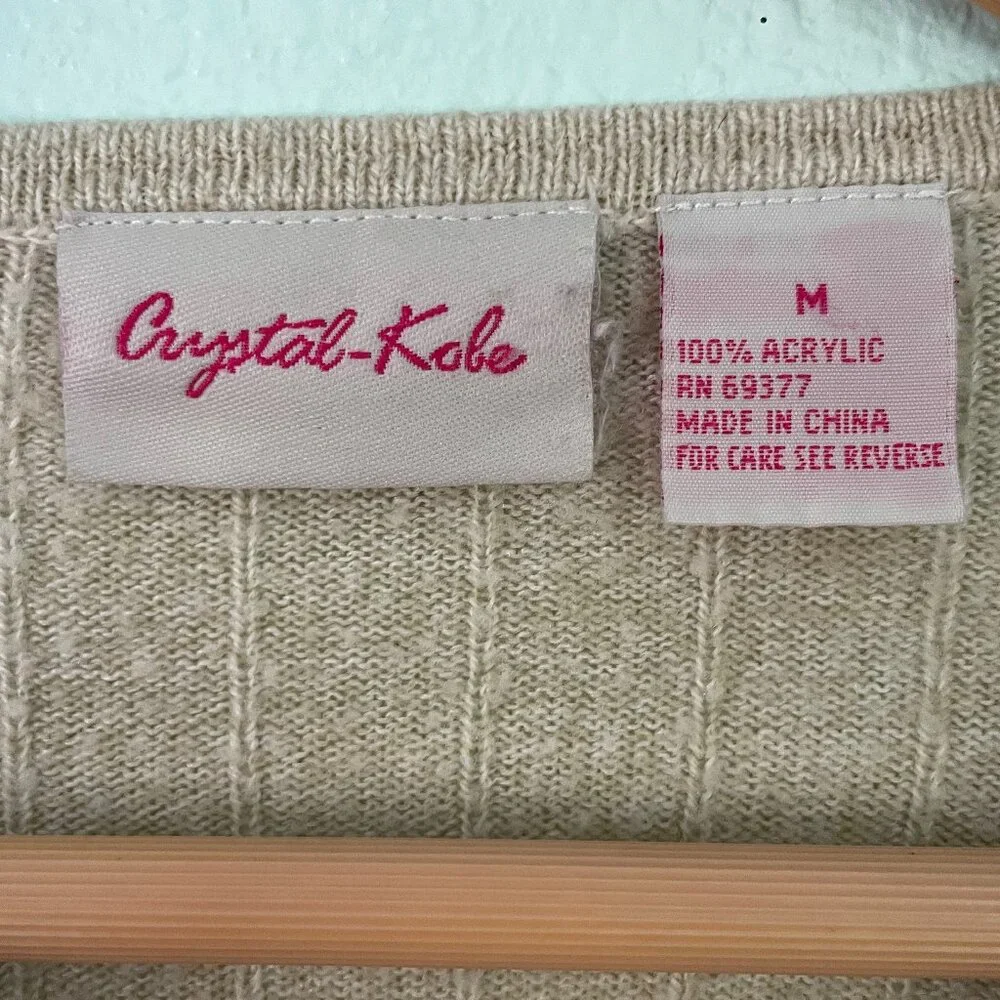 Crystal-Kobe crewneck, cardigan‎ sweater, size M
